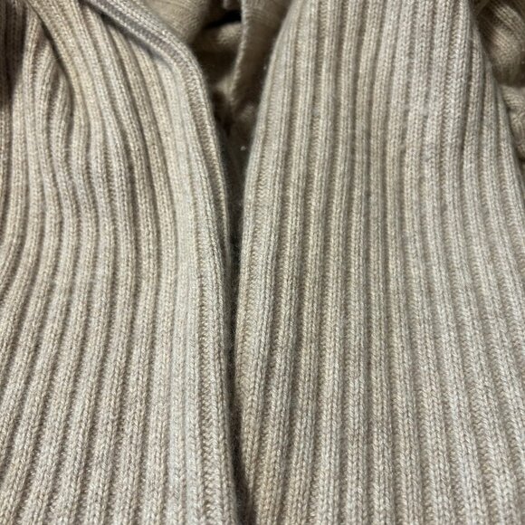 Women Cashmere Lord & Taylor Beige Pure Cashmere Chunky Cardigan Sweater XL - Picture 14 of 14